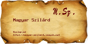 Magyar Szilárd névjegykártya