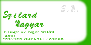 szilard magyar business card